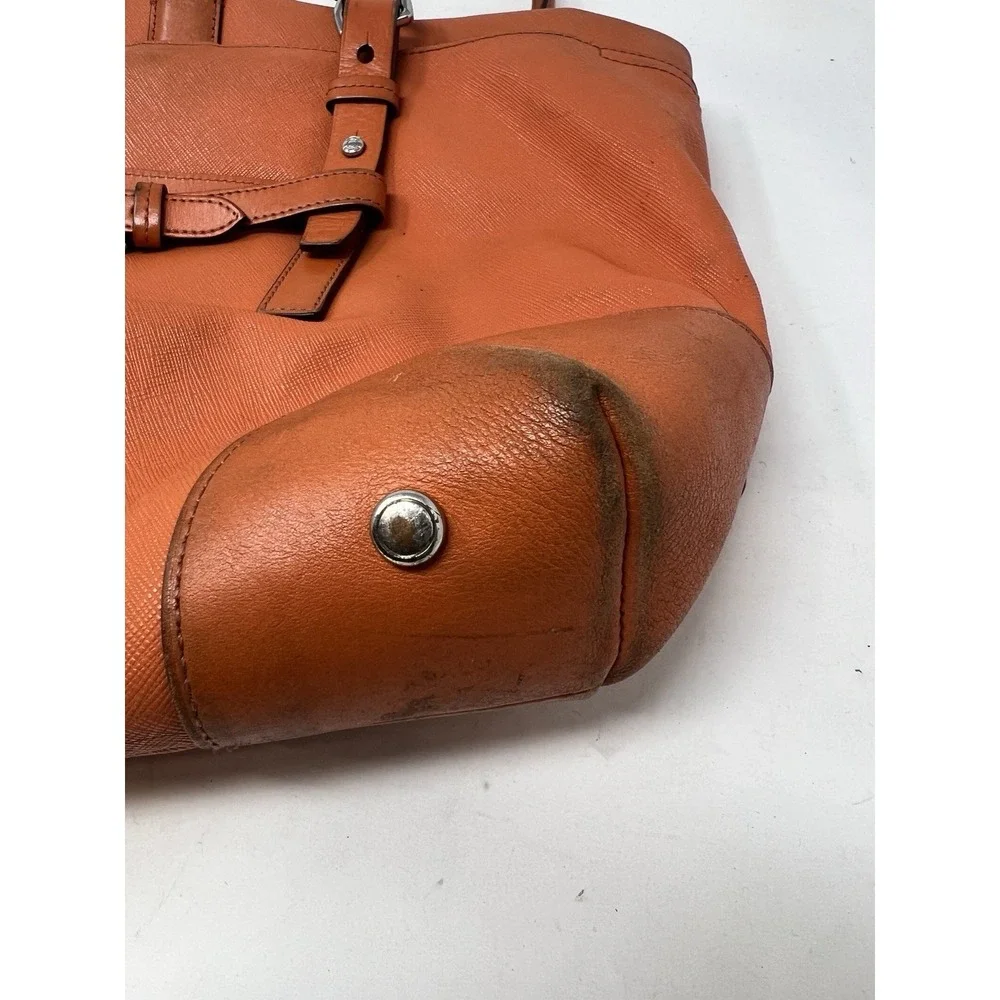 🧡Tumi Villa‎ Turin Lockable Shopper Tote Bag- Orange🧡 No Key